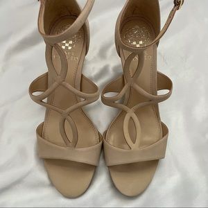 Vince Camuto Nude Strap Heels New W/O Tags Size 8